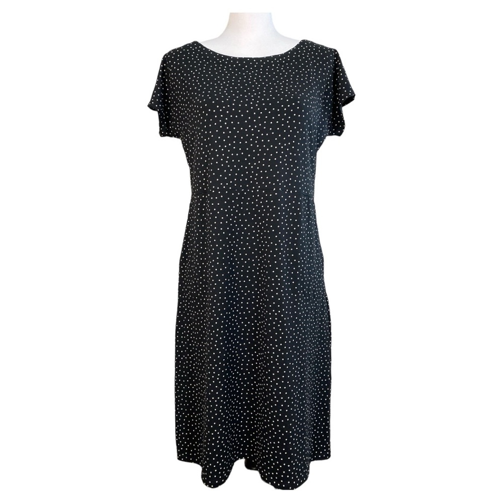 J. Jill Wearever Collection Shift Dress Size XS Polka Dot Career Cottagecore
